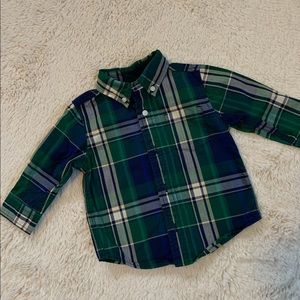 Gymboree plaid shirt, baby 12-18 months